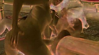 Оргия после корпоратива с жестким трахом проституток и кормлением их спермой